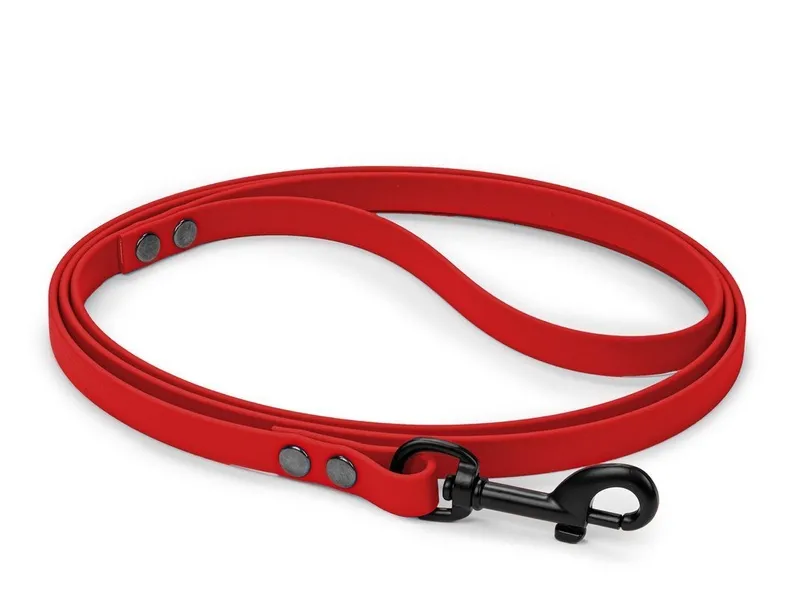 Smycz dla małego psa BioThane 13mm czerwona