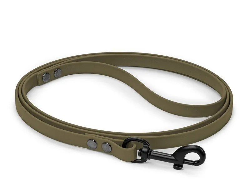 Smycz dla małego psa BioThane 13mm oliwkowa