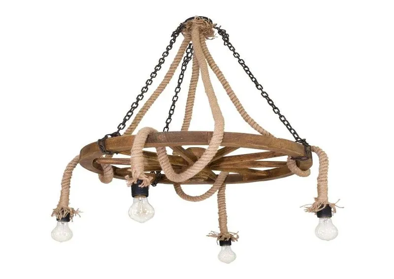 Rustykalna lampa koło