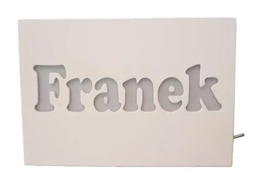 Lampka nocna z imieniem LED na baterie