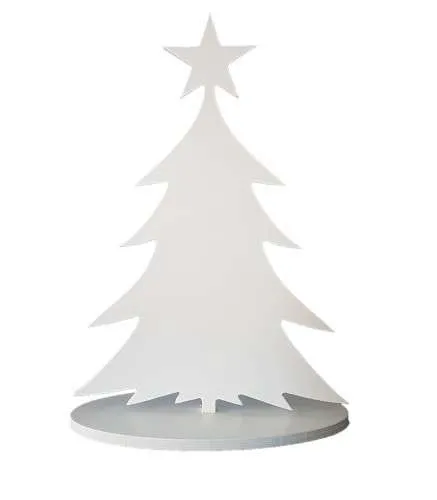 Choinka na podstawce- drewniana biała