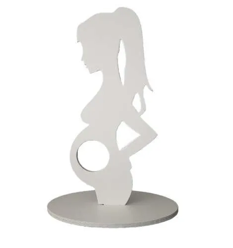 Figurka stojąca ciążatka na USG biała