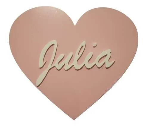 Lampka nocna SERCE z imieniem LED na baterie