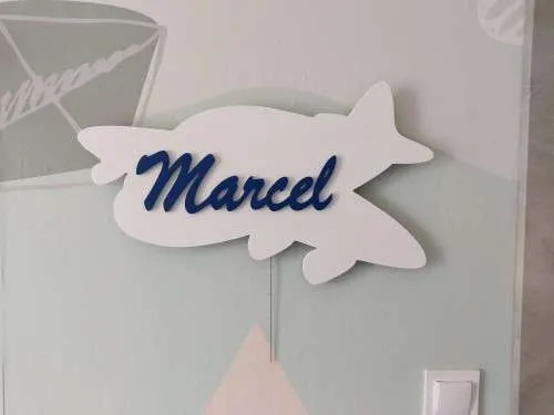 Lampka nocna samolot z imieniem