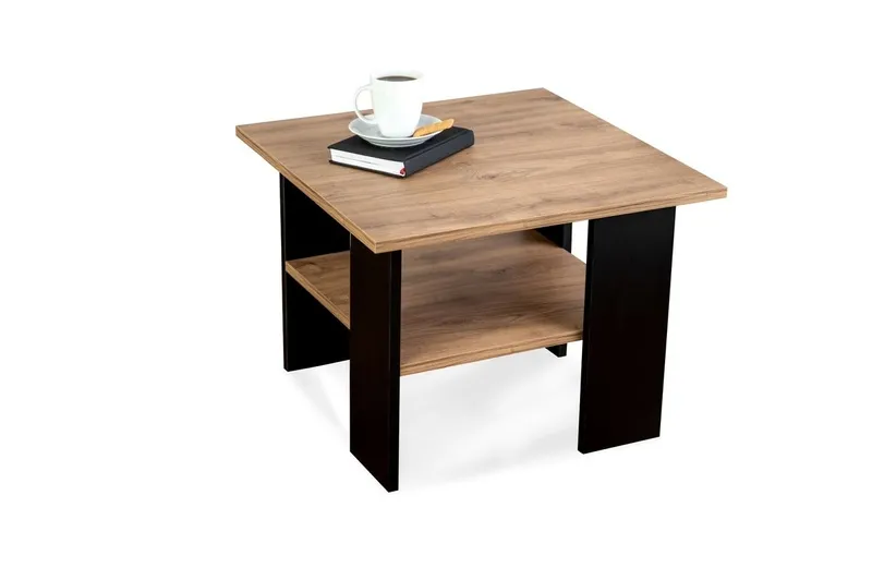 Stolik Ława kawowy czarny/dąb odwieczny loft
