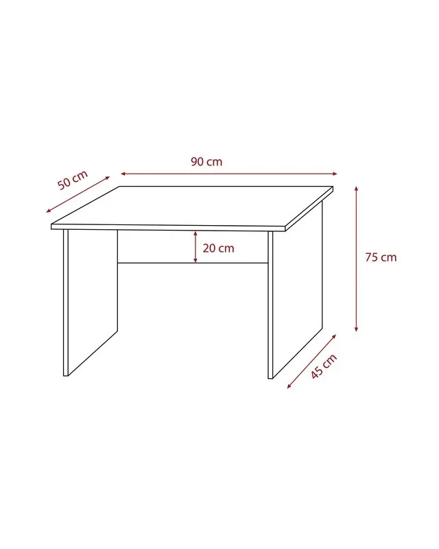 Biurko komputerowe stolik 90cm Biały - Alaska