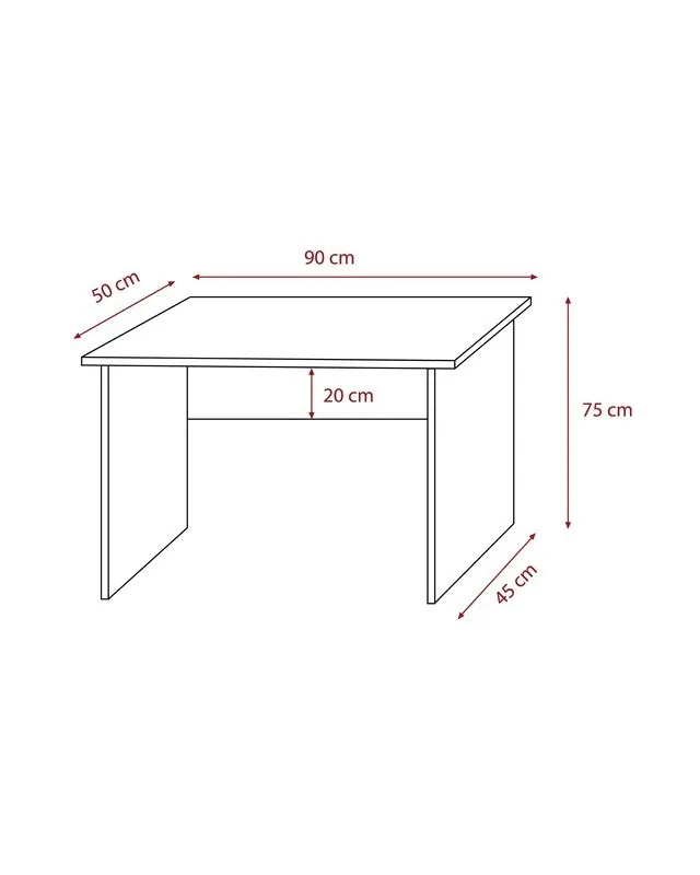 Biurko komputerowe stolik 90cm Dąb odwieczny/czarny