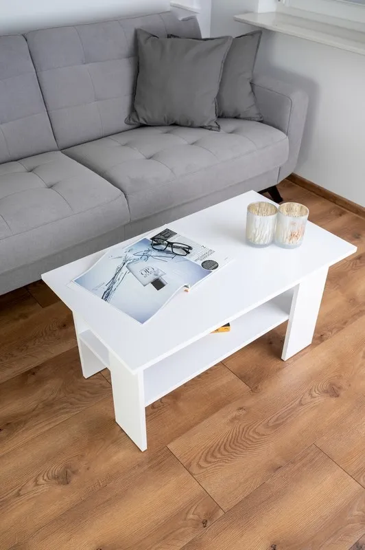 Stolik Ława kawowy biały loft 90 cm