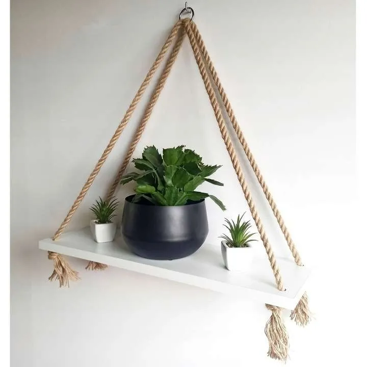 2 Półki ścienne styl skandynawski Piramidki Białe