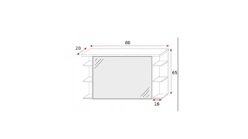 Szafka z lustrem i półkami Dąb Artisan