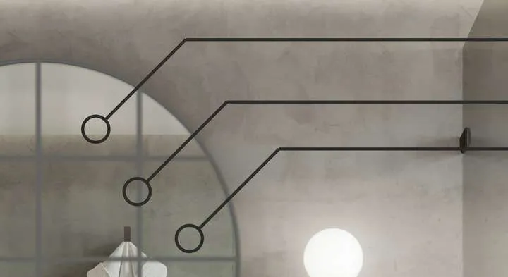 Lustro ścienne koło 60 cm LOFT