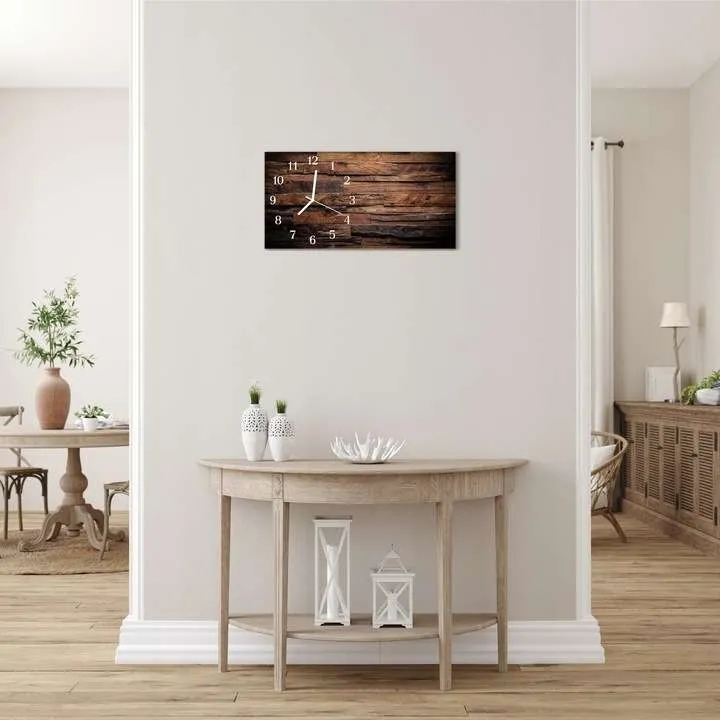 Zegar na szkle ścienny 60x30 cm-kamień