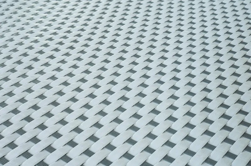 Osłona balkonowa na wymiar. Mata rattanowa dwustronna jasnoszara z ciemnym szarym RD22