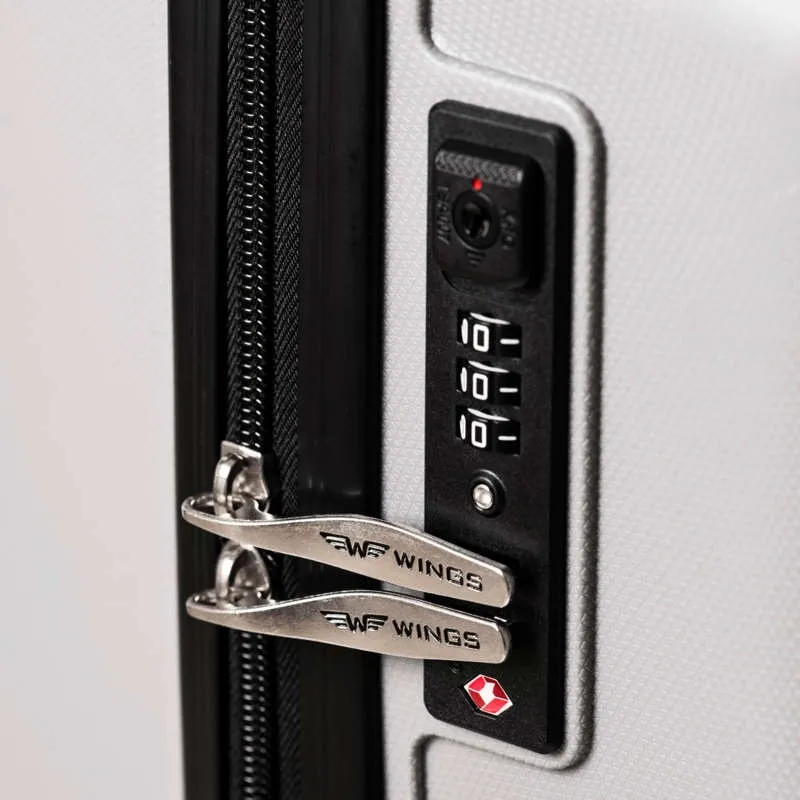 100% POLIPROPYLEN / DQ181-03, Zestaw 3 walizek Wings L,M,S, Blue