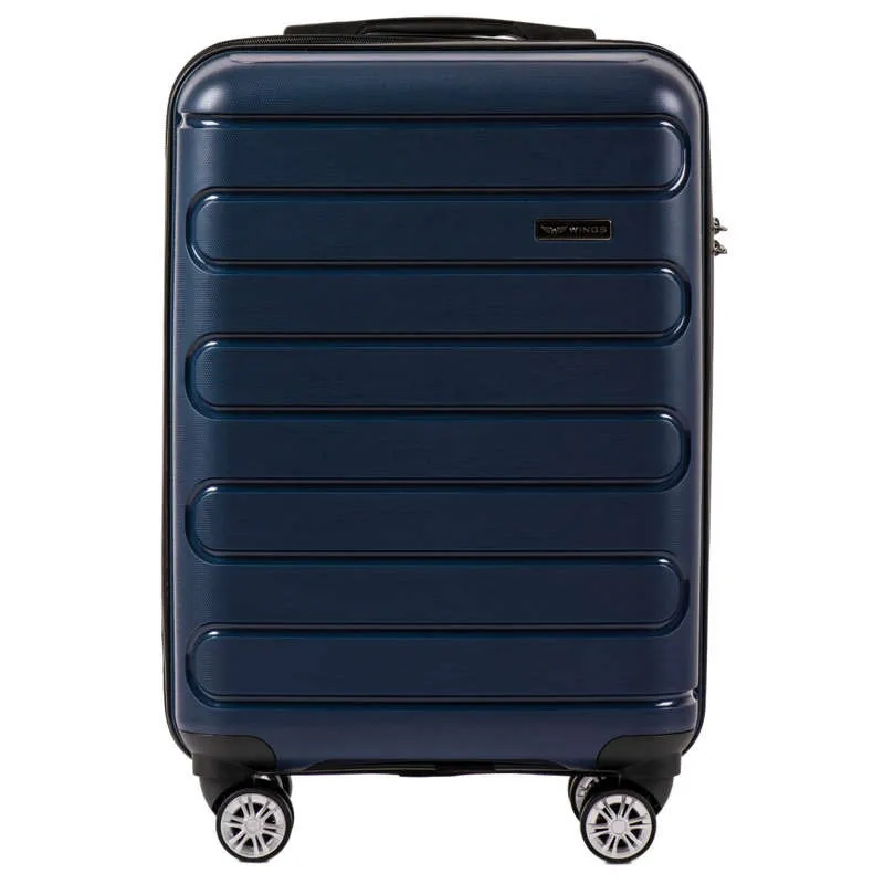 DQ181-03, walizka podróżna Wings S, Blue- POLIPROPYLEN