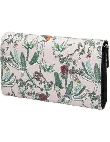 Portfel na ramię z długim łańcuszkiem tropikalny Nobo - różowy