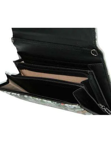 Portfel na ramię z długim łańcuszkiem tropikalny Nobo - zielony