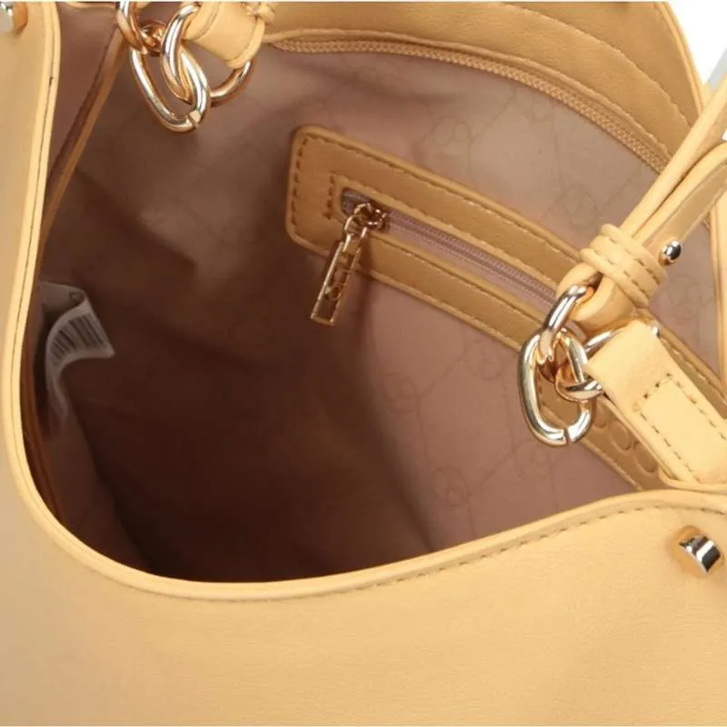 Torebka na ramię z parcianym paskiem Nobo - żółta