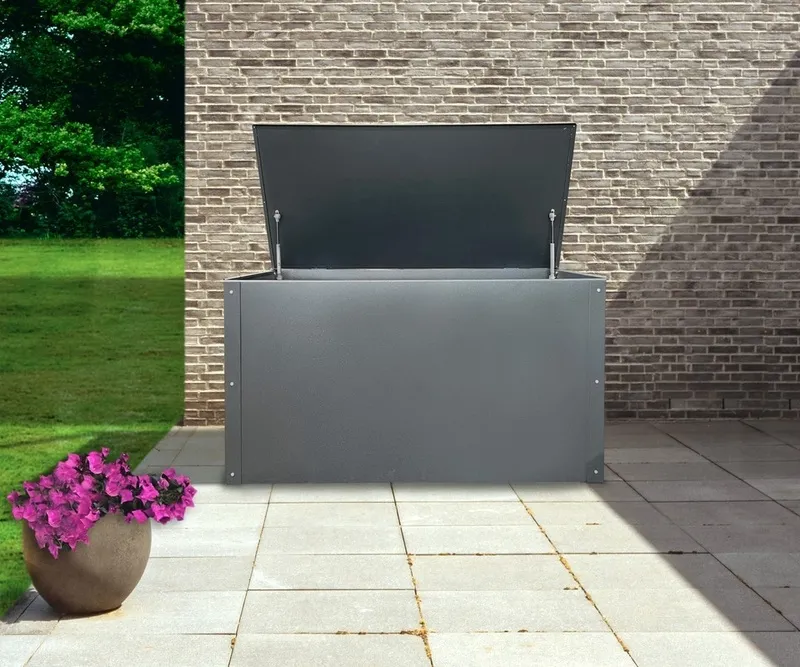 Skrzynia ogrodowa ,balkonowa do ogrodu antracyt  117x62x62