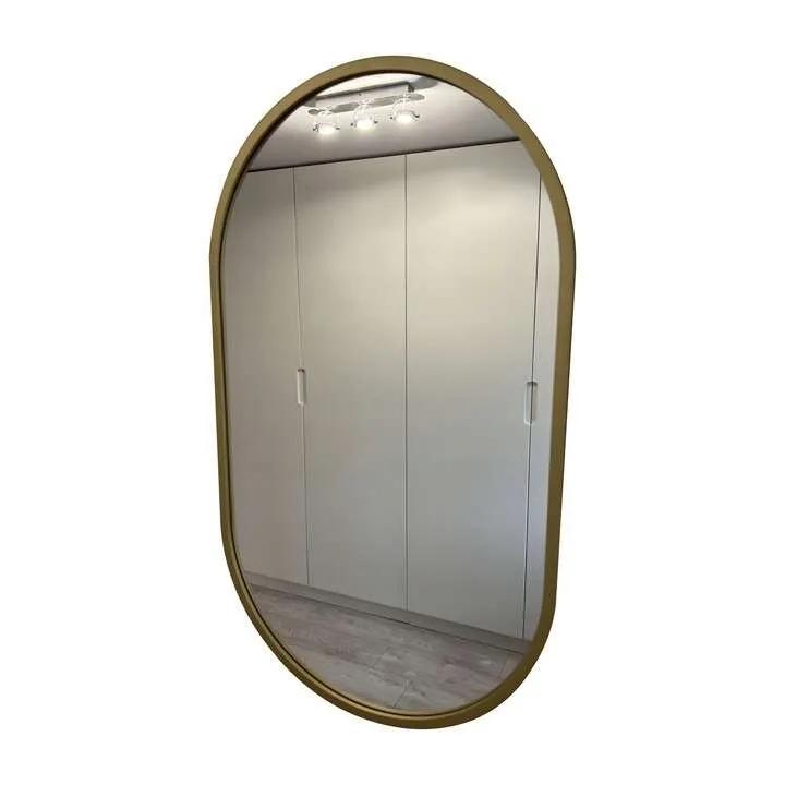 Lustro owalne, ZŁOTE LOFT 40x75 cm