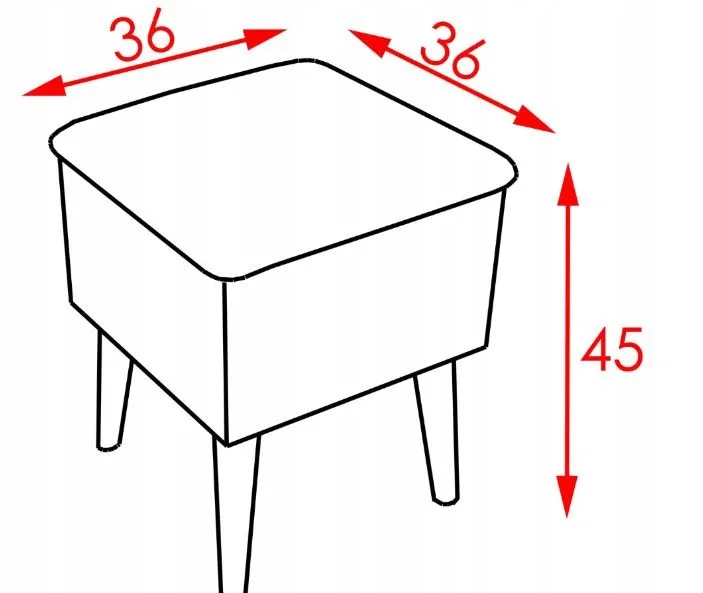 Pufa z pojemnikiem skandynawska - granat