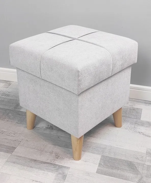 Pufa otwierana - kolor SZARY JASNY