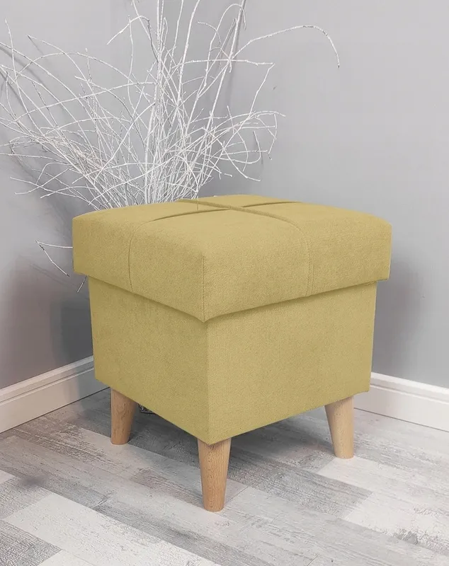 Pufa otwierana - kolor MUSZTARDOWY