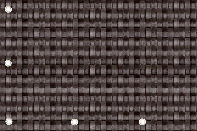 Osłona balkonowa na wymiar. Mata rattanowa dwustronna oczkowana ciemny brąz RD02