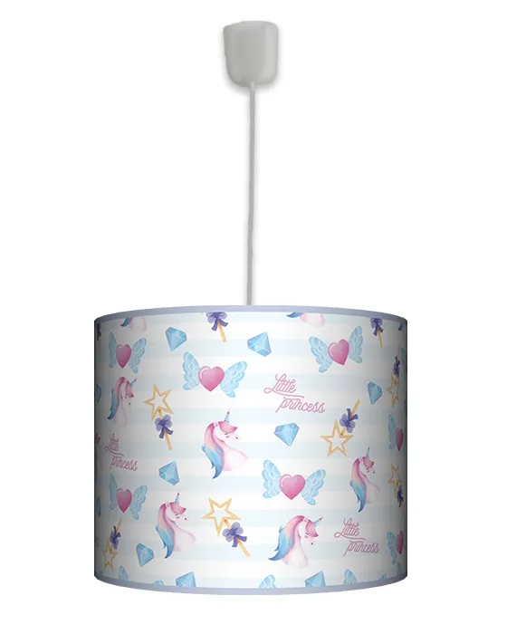Lampa wisząca duża - Świat Księżniczki (niebieska)
