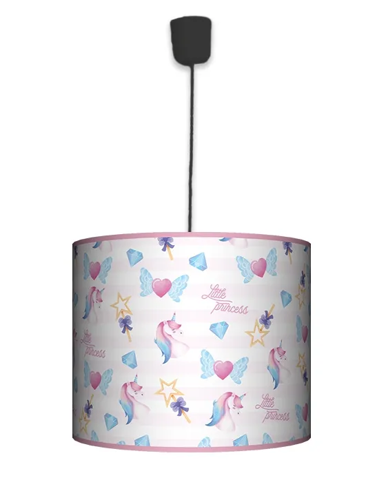 Lampa wisząca duża - Świat Księżniczki (różowa)