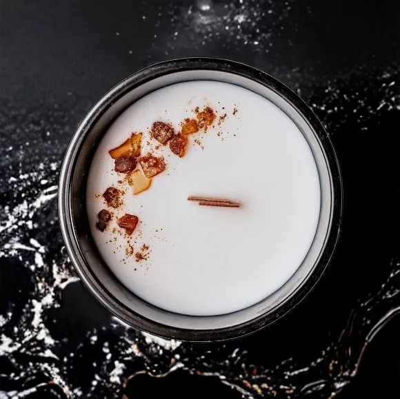 Świeca sojowa PREMIUM Black crystal 45h Bakhoor & Oud