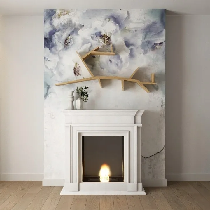 Designerski Regał-półka na Książki w Kształcie Gałęzi – Naturalne Drewno