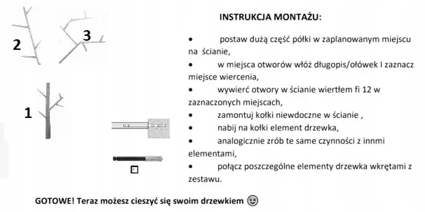 Designerski Regał-półka na Książki w Kształcie drzewa – Naturalne Drewno