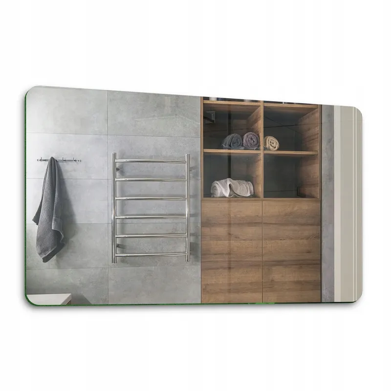 Nowoczesne lustro zaokrąglone 150x80