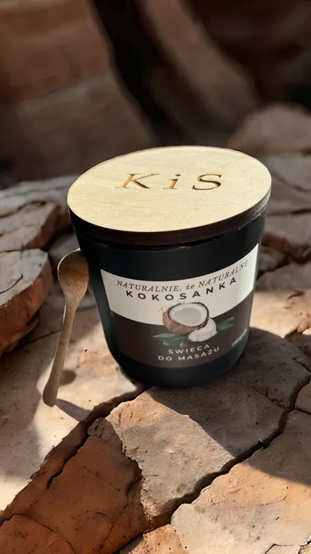 Bezzapachowa świeca do masażu - kokosanka
