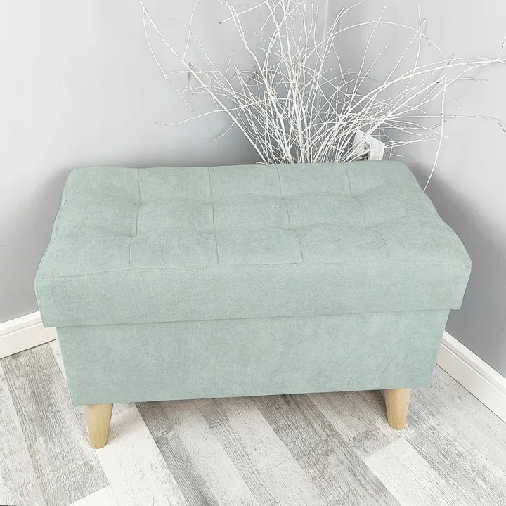 Stylowa pufa otwierana 60 cm MIĘTOWA