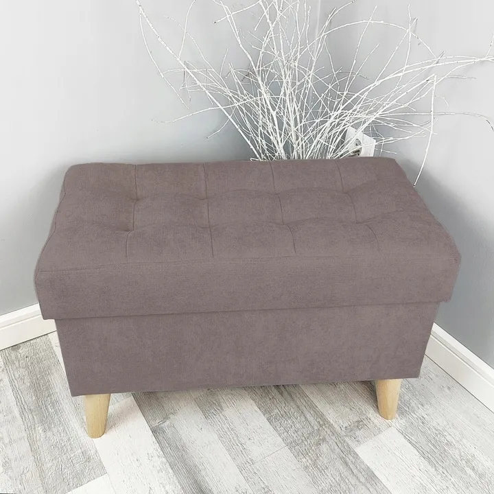 Stylowa pufa otwierana 60 cm BRĄZ