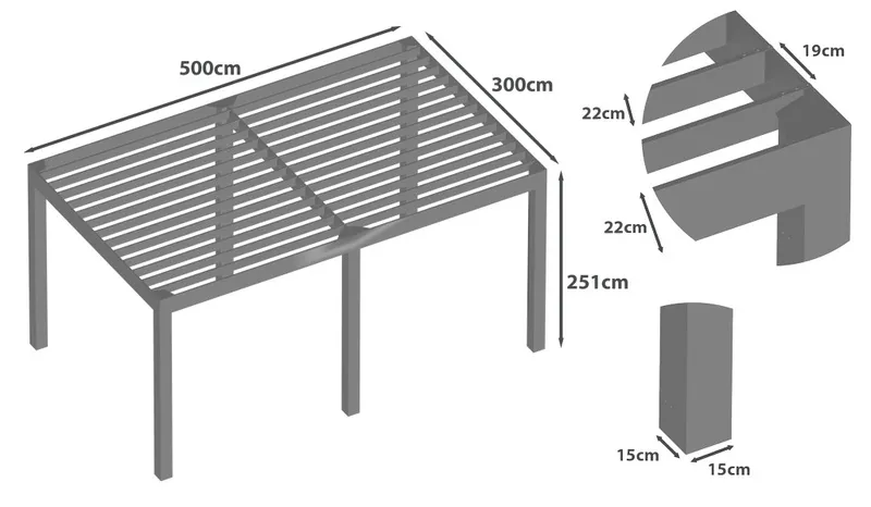Altana ogrodowa  500x300x251