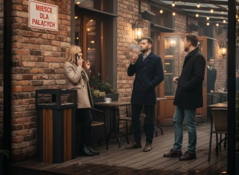 Metalowy kosz z popielnicą 2w1