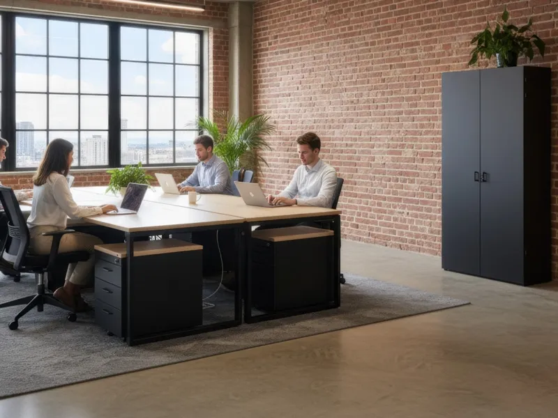 Szafa metalowa biurowa RAL 9005 100×200×40 cm, 5 półek