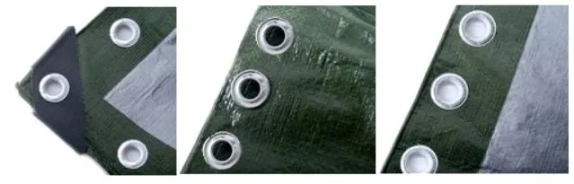 Plandeka 130 g/m2 zielono-srebrna 4m x 5m mrozoodporna