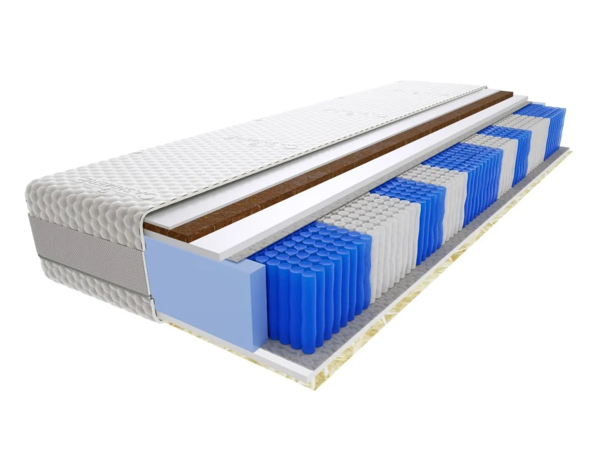 Materac Pers Multipocket 65x230 cm Średnio / Bardzo twardy 2x Kokos