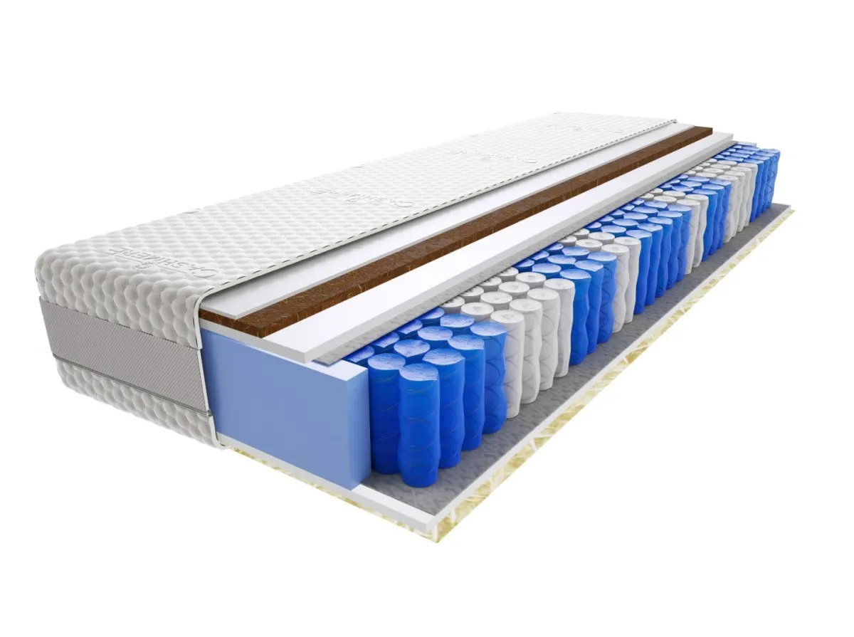 Materac Pers Lux 105x205 cm Średnio / Bardzo twardy 2x Kokos