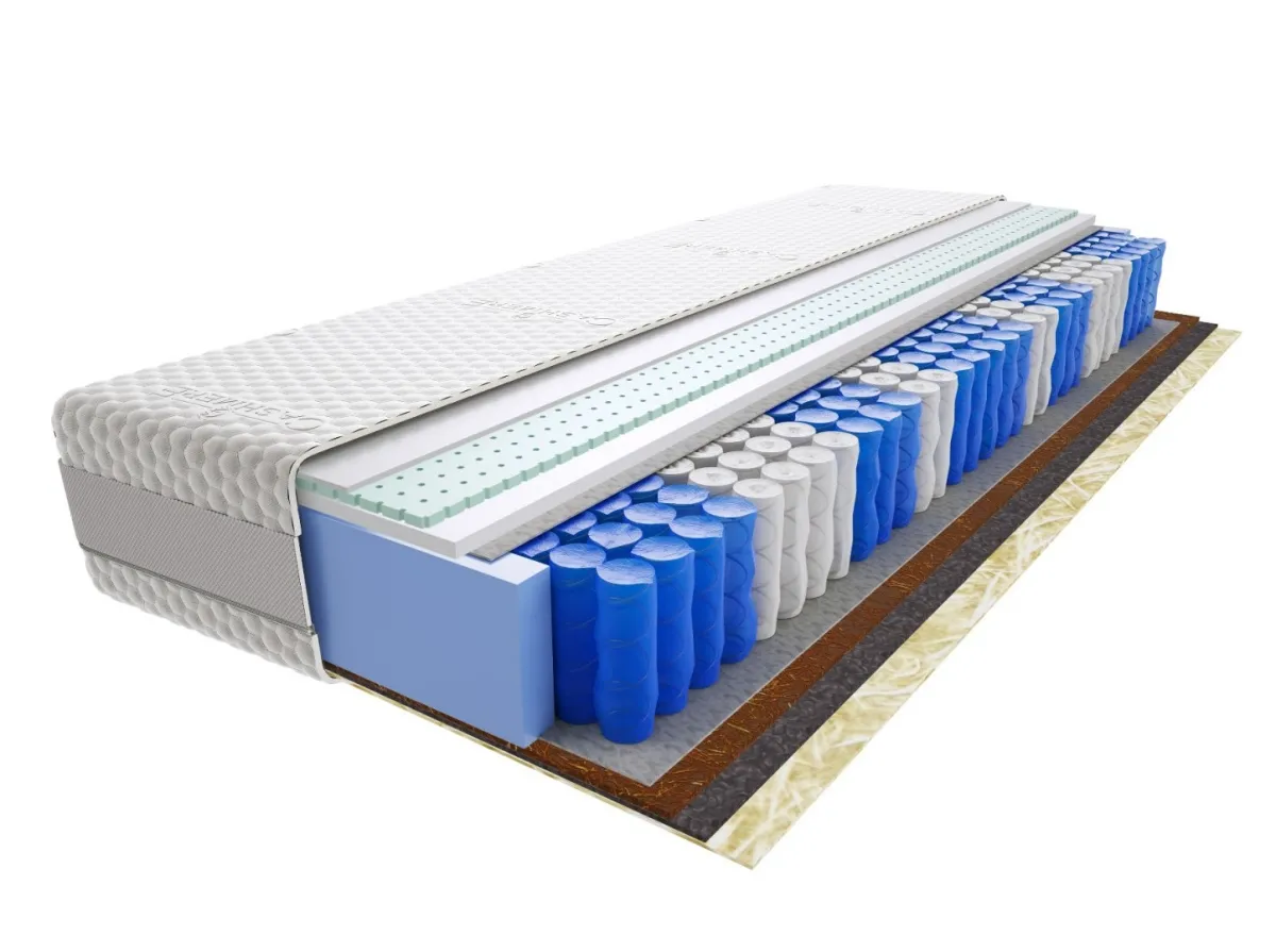 Materac Omar 125x185 cm Średnio / Bardzo twardy Lateks 2x Kokos Końskie Włosie