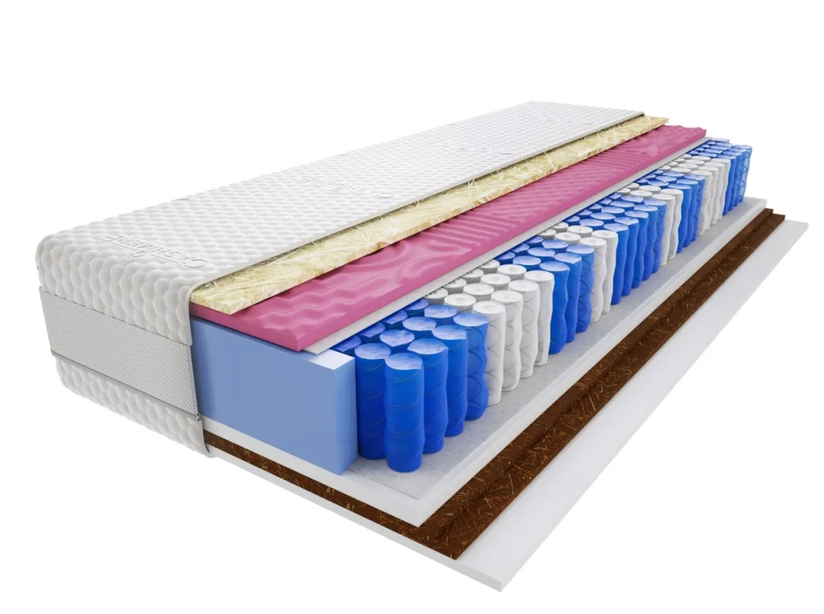 Materac Pers Molet Lux 200x220 cm Średnio / Bardzo twardy Profilowana 2x Kokos