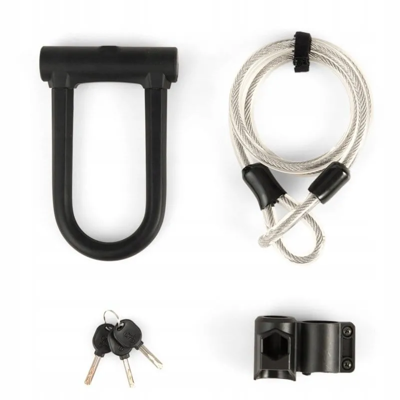 Zapięcie rowerowe u-lock stalowa linka