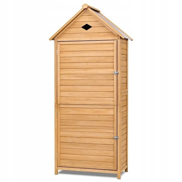 Schowek narzędziowy drewniany ogrodowy