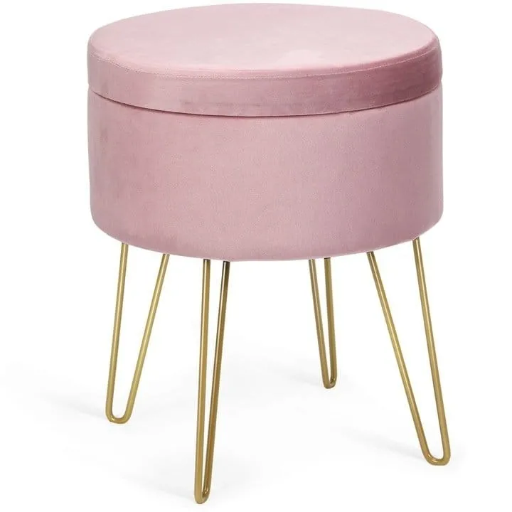 Tapicerowana pufa ze schowkiem