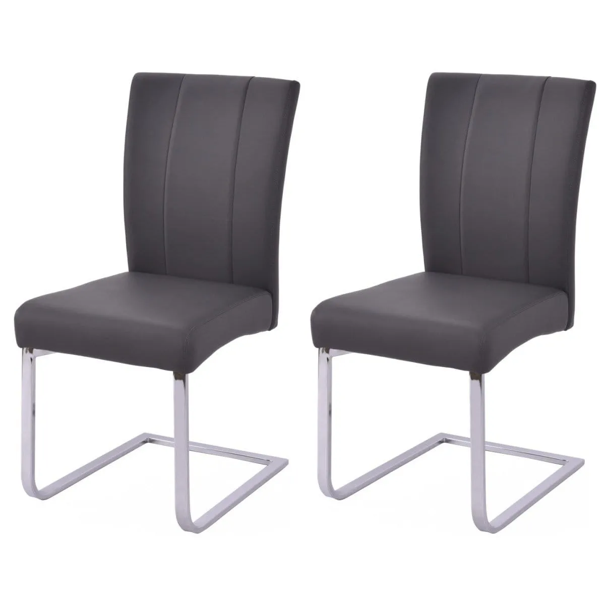 Krzesło skórzane tapicerowane stylowe 2 szt.