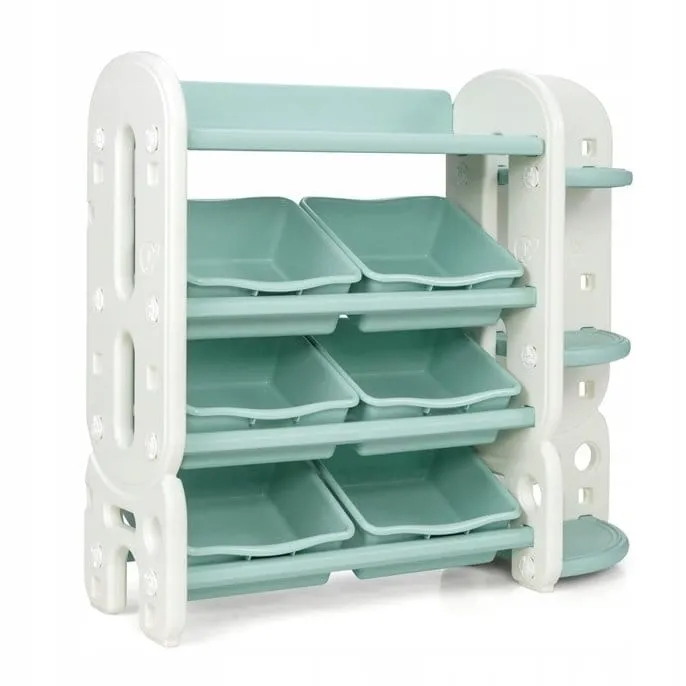 Regał dzięcięcy organizer z pojemnikami